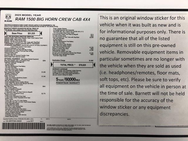 used 2025 Ram 1500 car, priced at $46,988