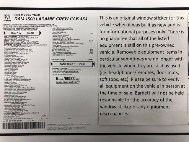 used 2025 Ram 1500 car, priced at $50,988