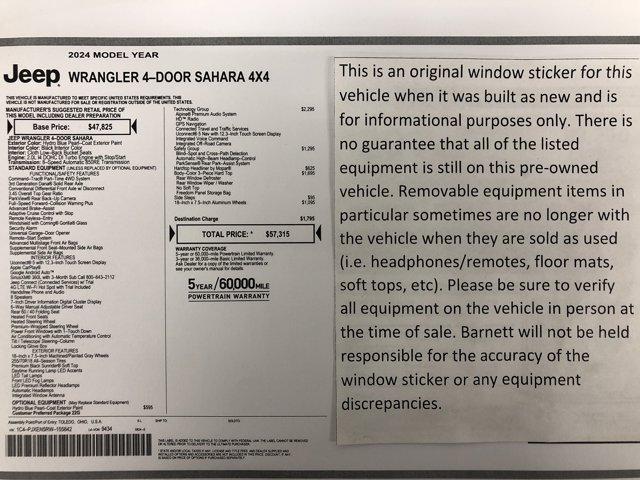 used 2024 Jeep Wrangler car, priced at $38,988