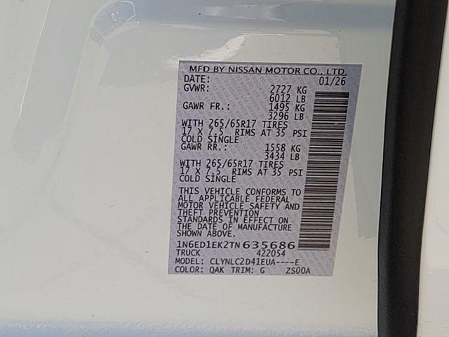 new 2026 Nissan Frontier car, priced at $39,632