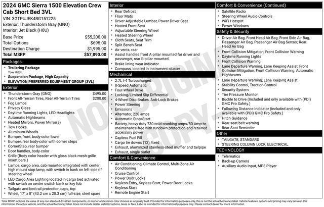 used 2024 GMC Sierra 1500 car, priced at $42,995