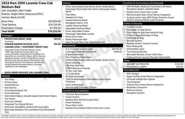 used 2024 Ram 2500 car, priced at $59,495