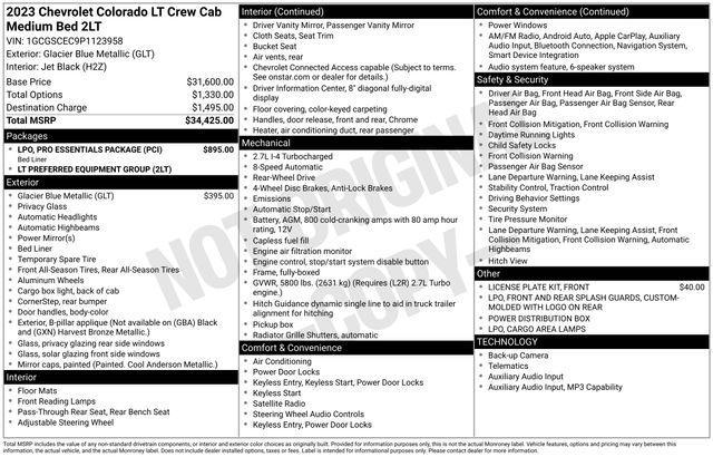 used 2023 Chevrolet Colorado car, priced at $25,495