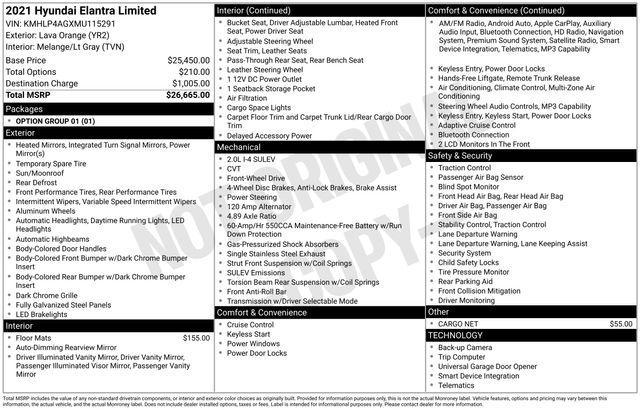 used 2021 Hyundai Elantra car, priced at $18,495