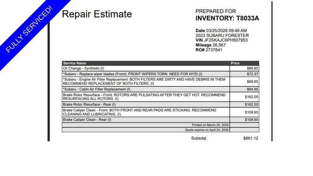 used 2023 Subaru Forester car, priced at $28,698