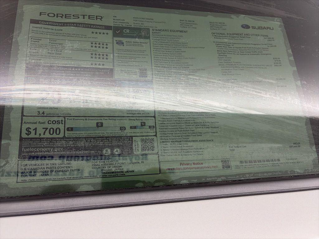 new 2026 Subaru Forester car, priced at $37,840