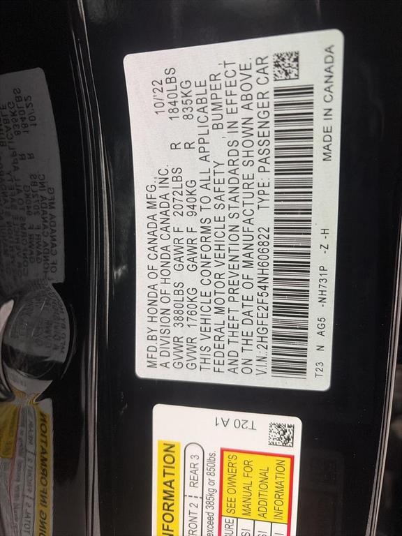 used 2022 Honda Civic car, priced at $22,224