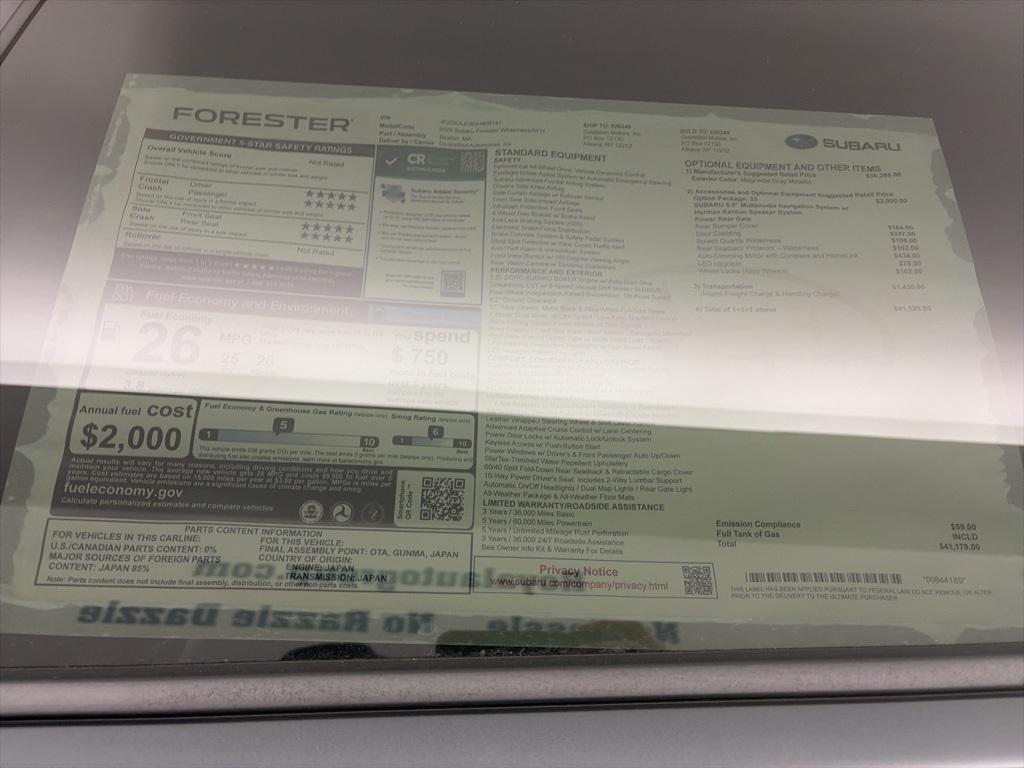 new 2025 Subaru Forester car, priced at $41,179