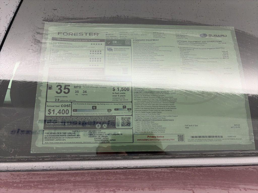 new 2026 Subaru Forester Hybrid car, priced at $37,720