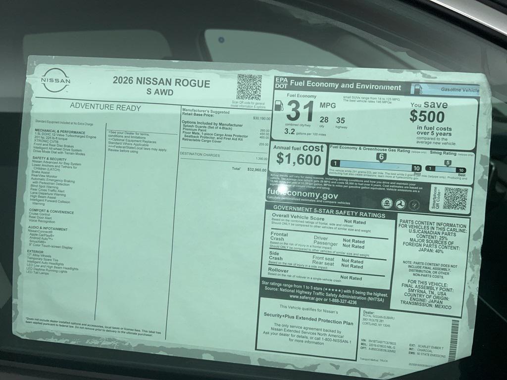 new 2026 Nissan Rogue car, priced at $32,960