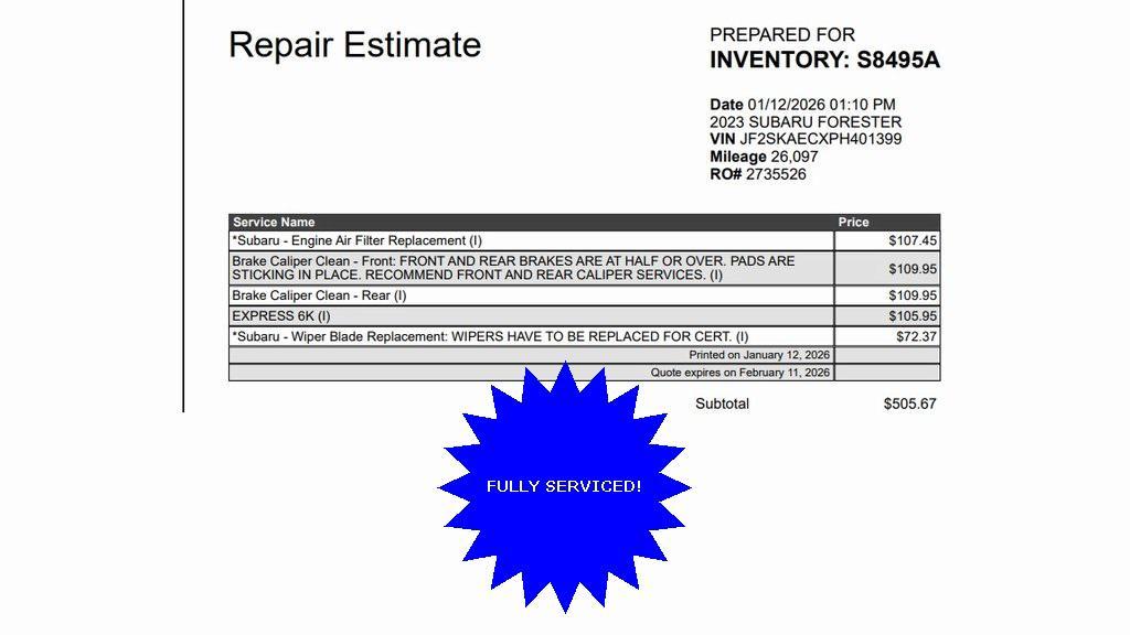 used 2023 Subaru Forester car, priced at $27,994