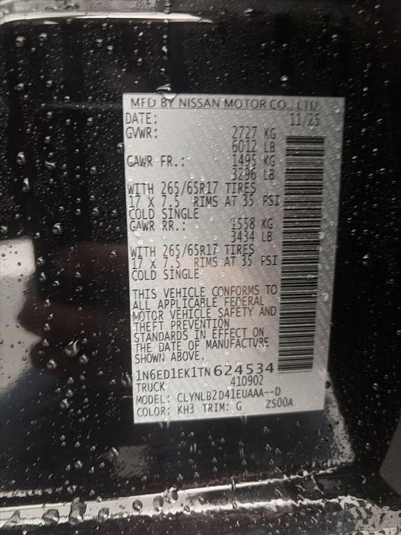 new 2026 Nissan Frontier car, priced at $43,635