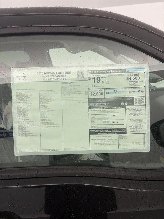 new 2026 Nissan Frontier car, priced at $43,635