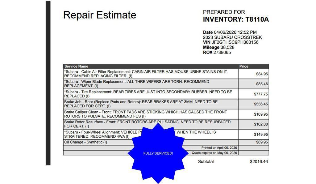 used 2023 Subaru Crosstrek car, priced at $25,799