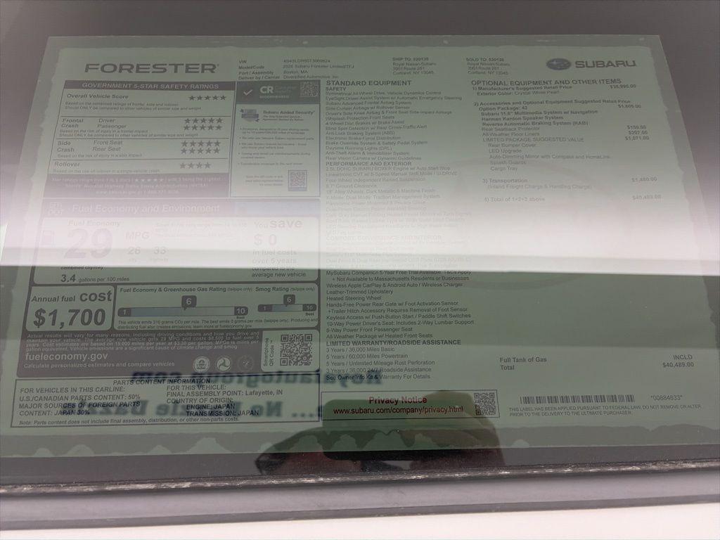 new 2026 Subaru Forester car, priced at $40,489