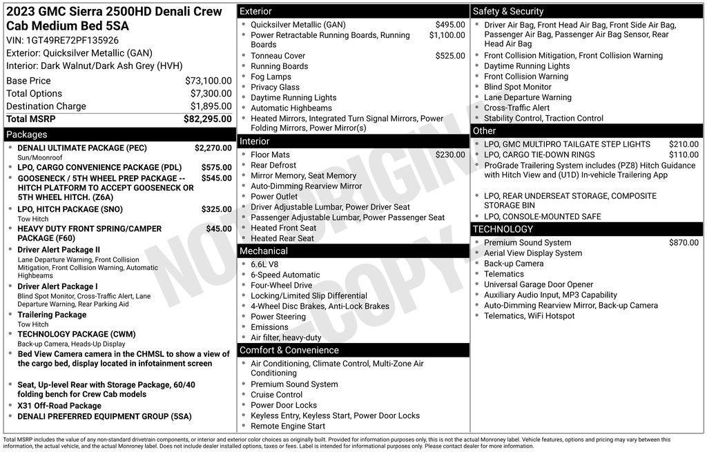 used 2023 GMC Sierra 2500 car, priced at $59,000