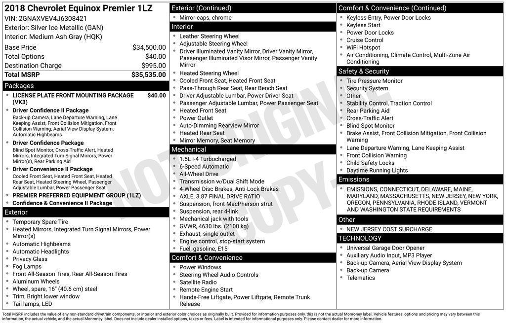 used 2018 Chevrolet Equinox car, priced at $11,500