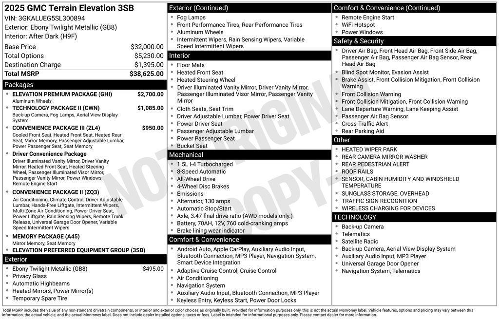 used 2025 GMC Terrain car, priced at $28,995