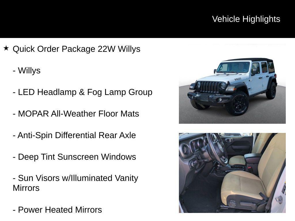 used 2022 Jeep Wrangler car, priced at $27,750