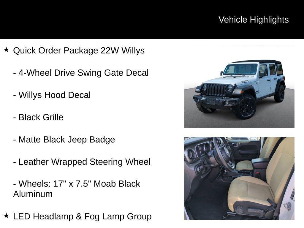 used 2022 Jeep Wrangler car, priced at $27,750