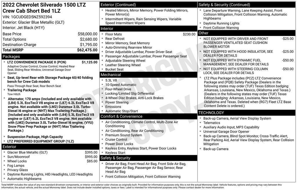 used 2022 Chevrolet Silverado 1500 car, priced at $43,000