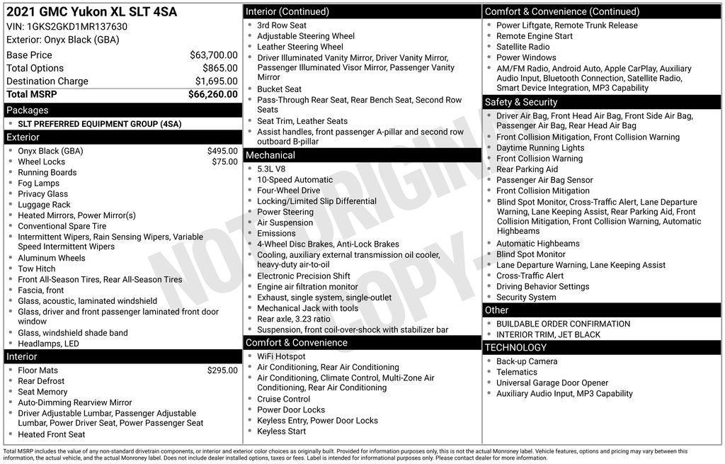 used 2021 GMC Yukon XL car, priced at $41,250