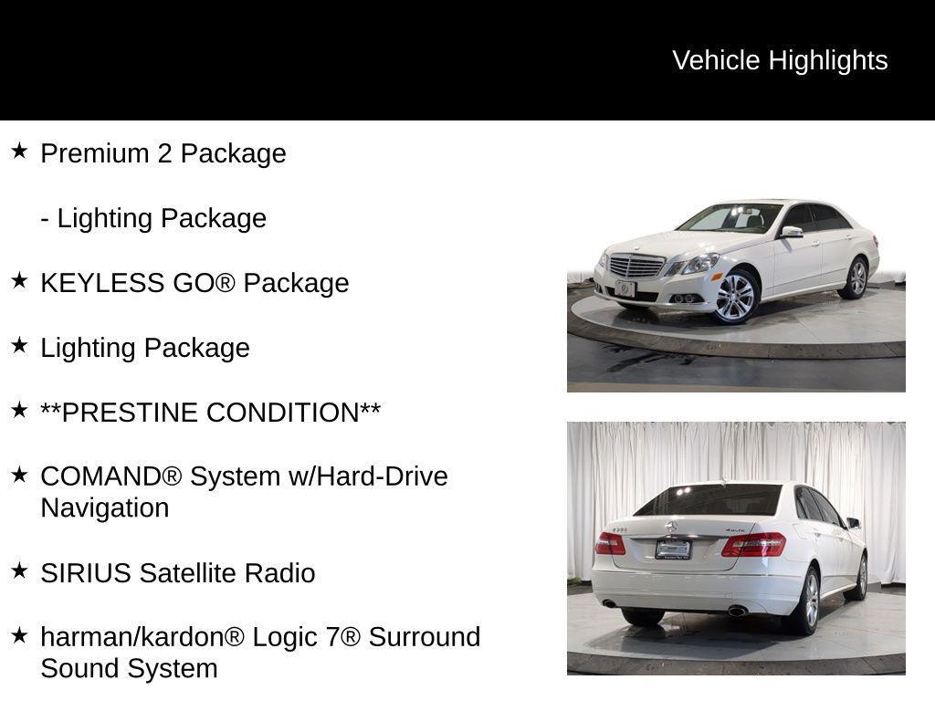 used 2011 Mercedes-Benz E-Class car, priced at $7,995