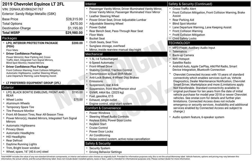 used 2019 Chevrolet Equinox car, priced at $14,395