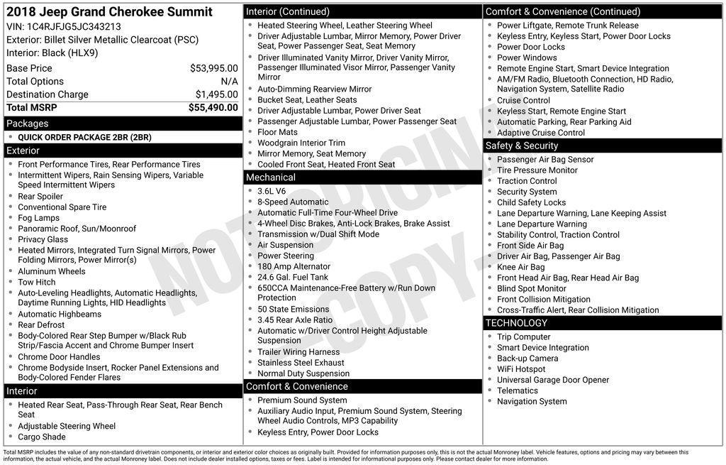 used 2018 Jeep Grand Cherokee car, priced at $16,250