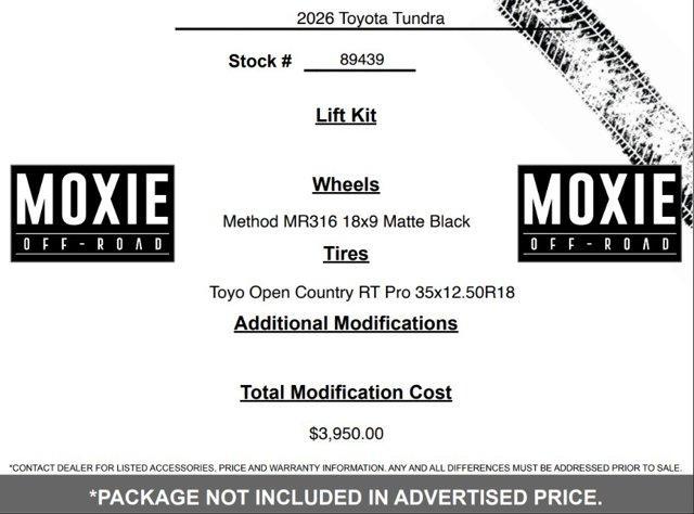 new 2026 Toyota Tundra car, priced at $75,200