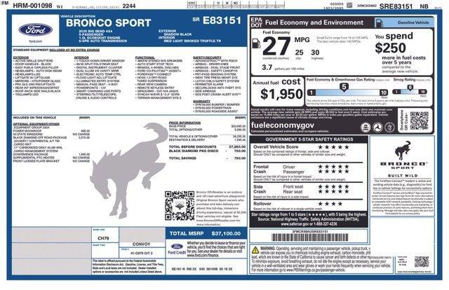 new 2025 Ford Bronco Sport car, priced at $34,418