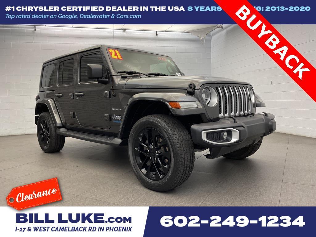 used 2021 Jeep Wrangler Unlimited 4xe car, priced at $23,275