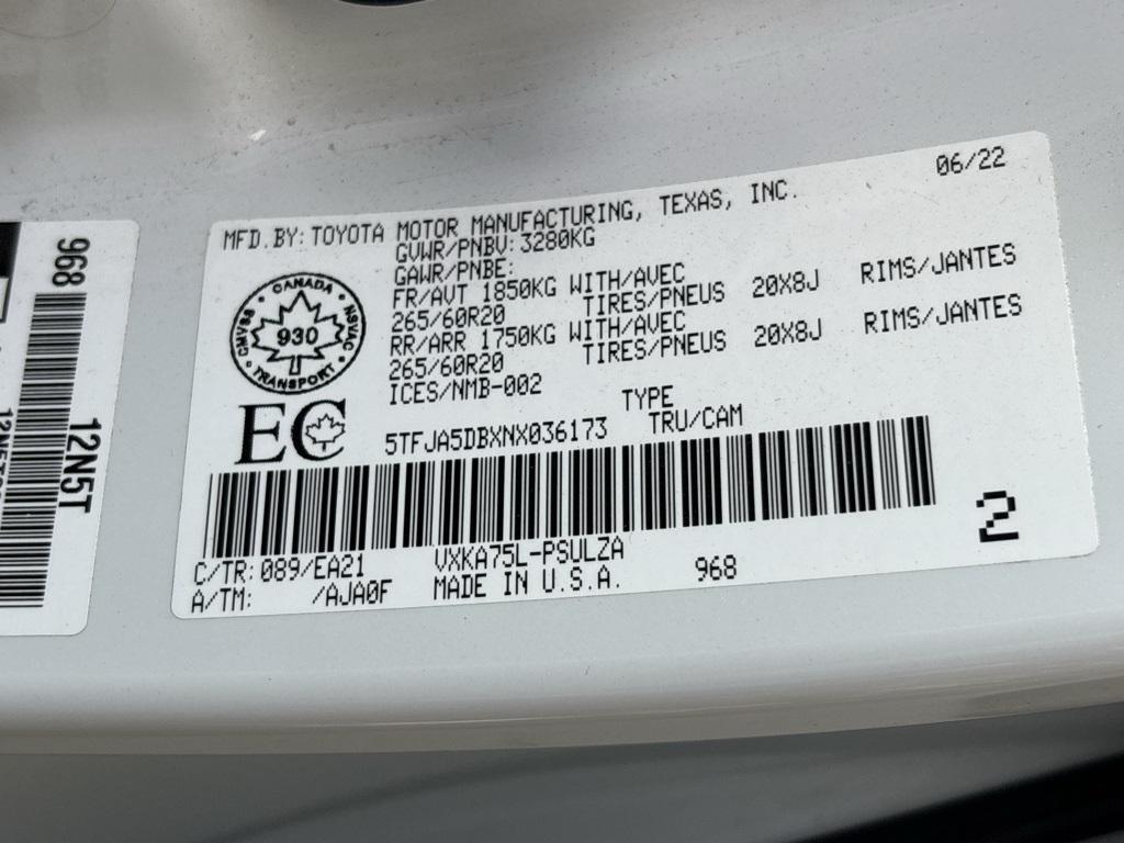 used 2022 Toyota Tundra car, priced at $48,573