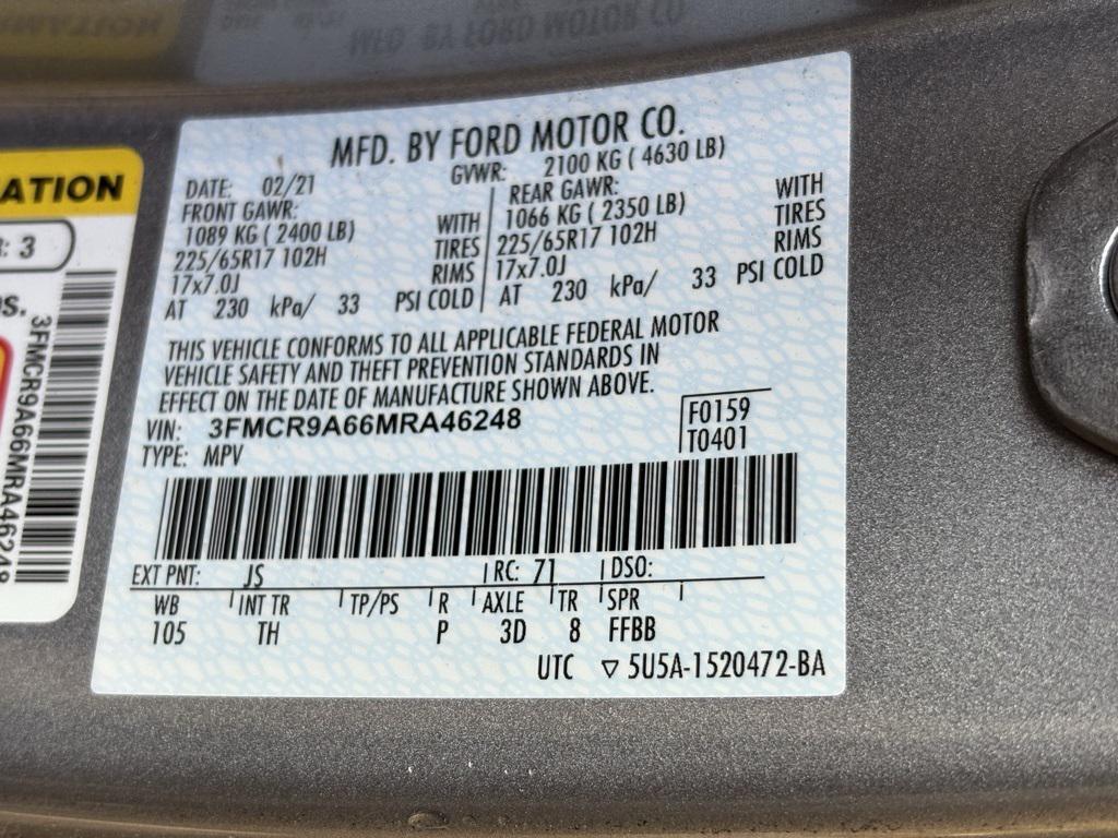 used 2021 Ford Bronco Sport car, priced at $17,673