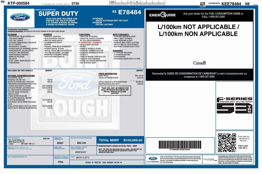 used 2019 Ford F-350 car, priced at $54,973