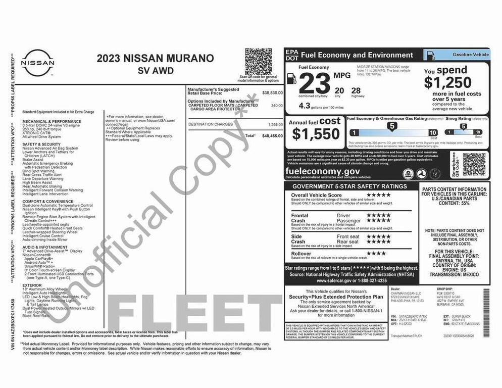 used 2023 Nissan Murano car, priced at $20,673