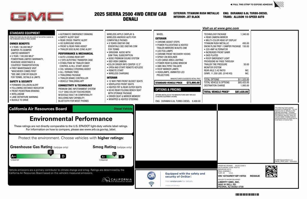 used 2025 GMC Sierra 2500 car, priced at $76,973