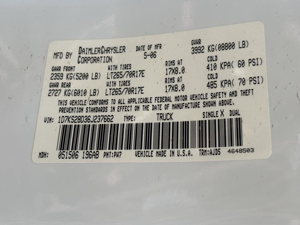 used 2006 Dodge Ram 2500 car, priced at $13,973