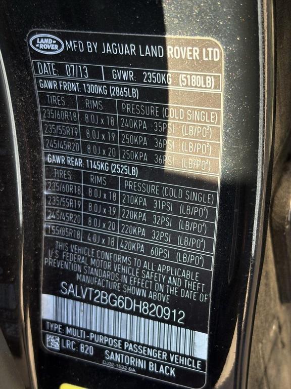 used 2013 Land Rover Range Rover Evoque car