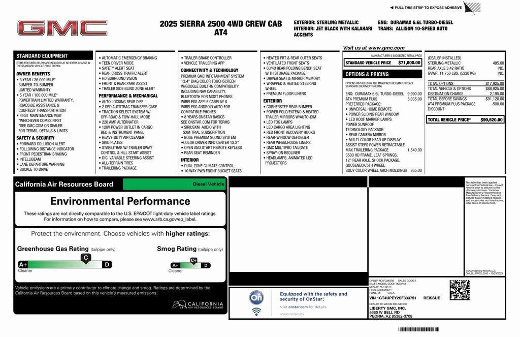 used 2025 GMC Sierra 2500 car, priced at $82,973