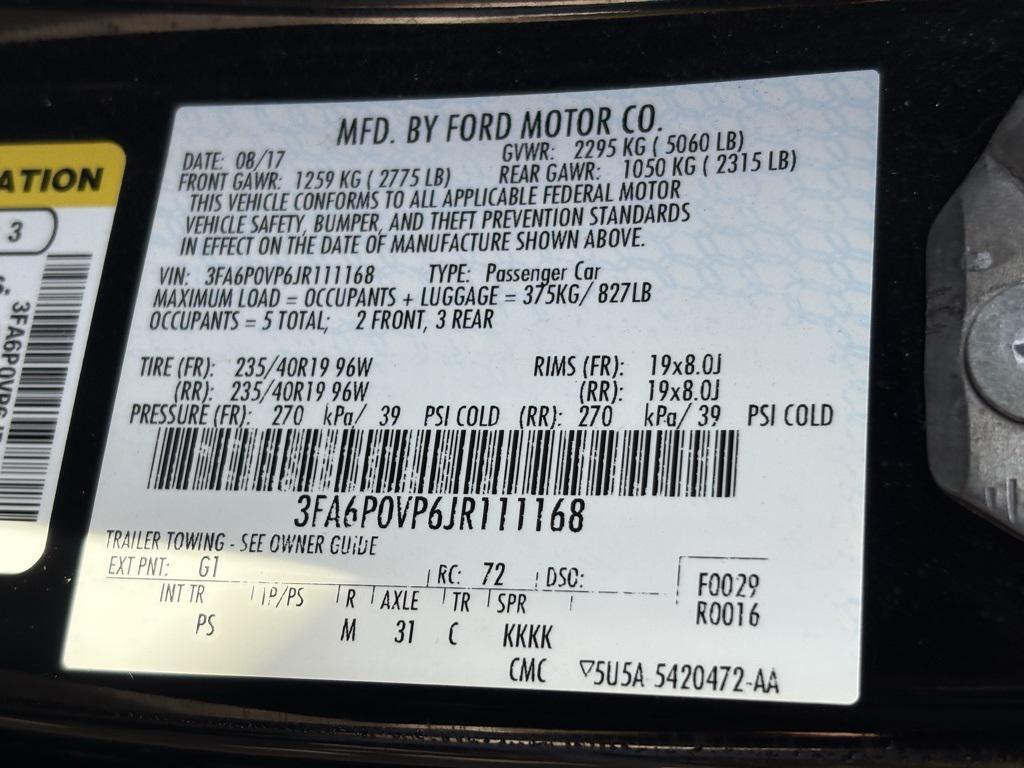 used 2018 Ford Fusion car, priced at $16,973