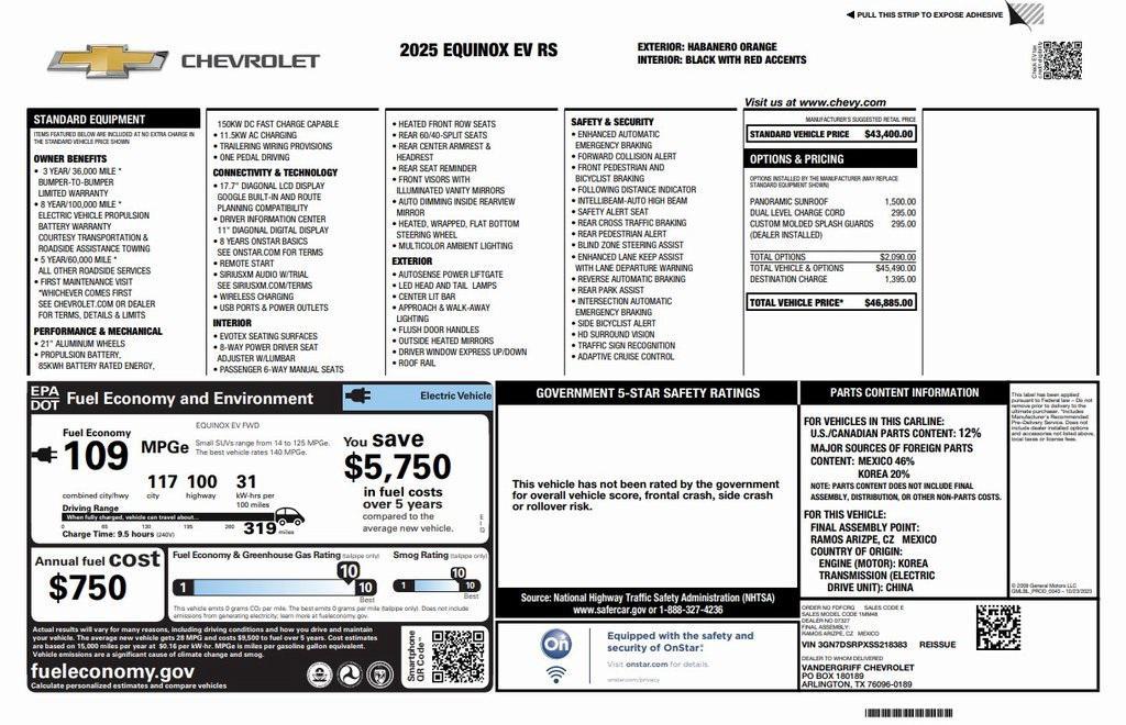 used 2025 Chevrolet Equinox EV car, priced at $27,573