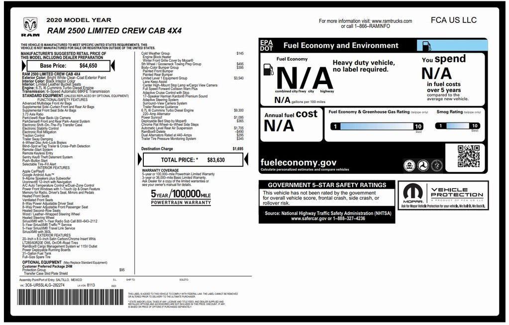 used 2020 Ram 2500 car, priced at $53,973