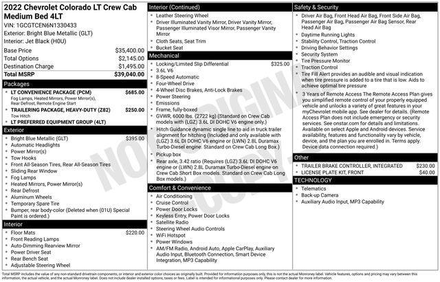 used 2022 Chevrolet Colorado car, priced at $29,860