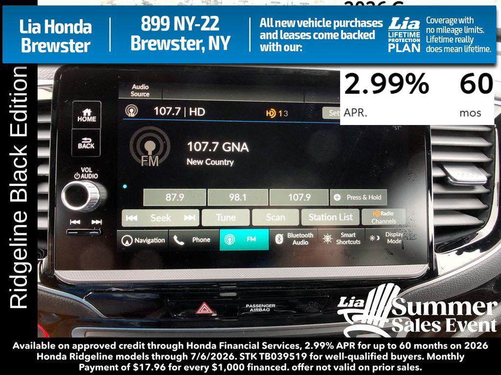 new 2026 Honda Ridgeline car, priced at $49,065