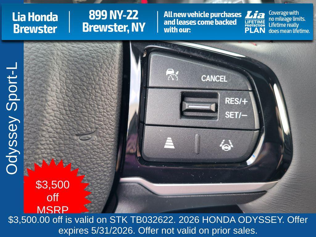 new 2026 Honda Odyssey car, priced at $46,875