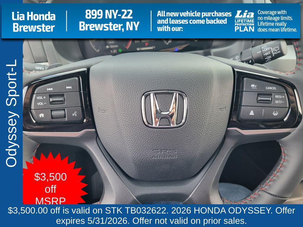 new 2026 Honda Odyssey car, priced at $46,875