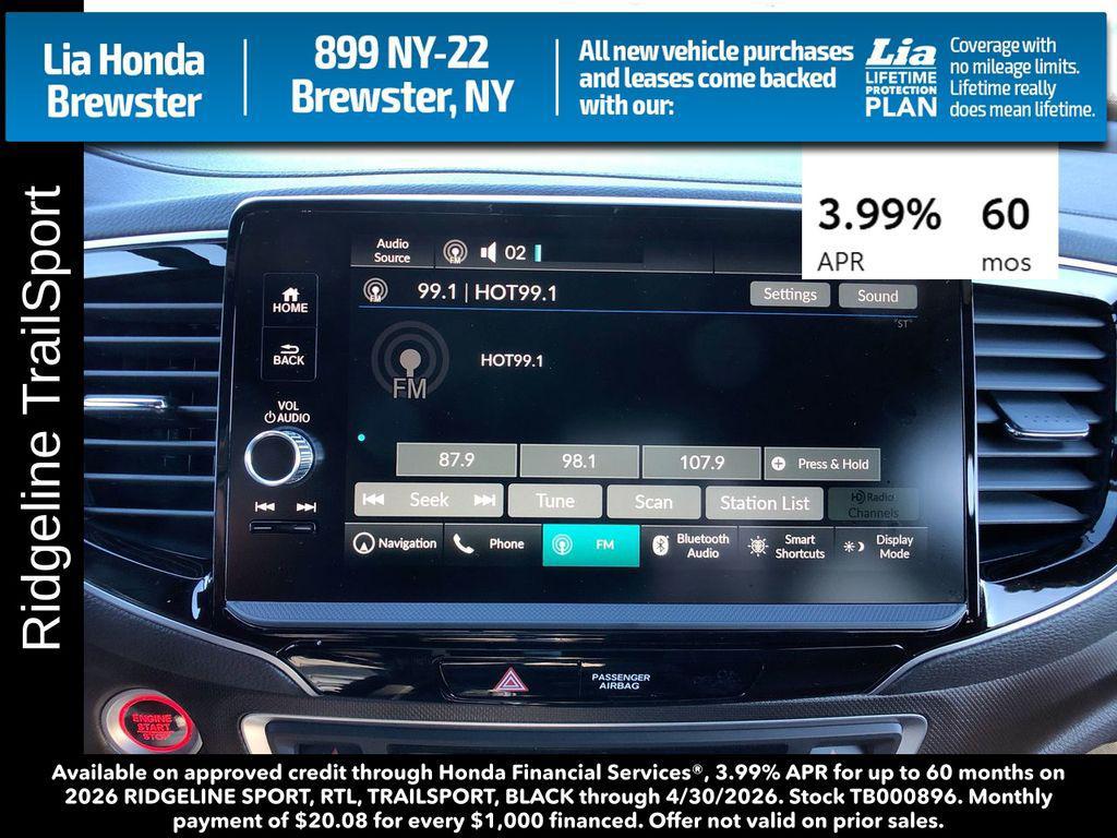 new 2026 Honda Ridgeline car, priced at $47,745