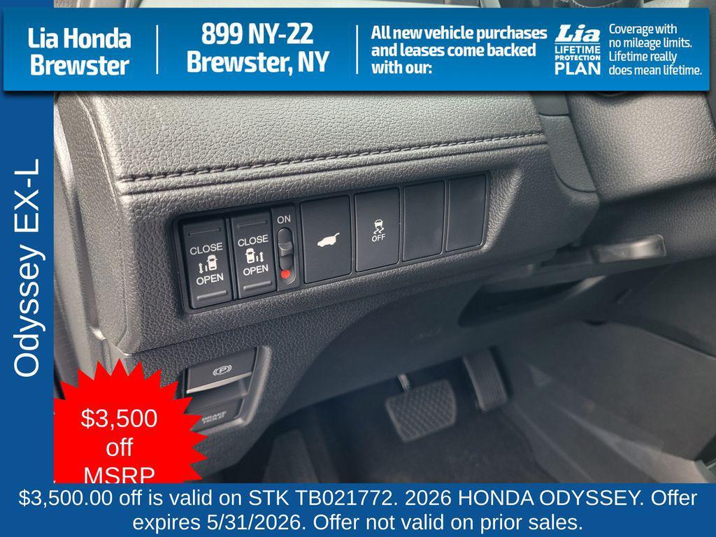 new 2026 Honda Odyssey car, priced at $44,745