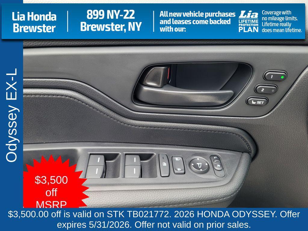 new 2026 Honda Odyssey car, priced at $44,745